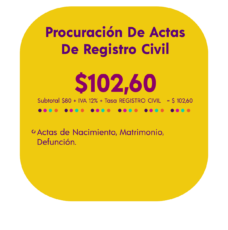 PROCURACIÓN DE ACTAS DE REGISTRO CIVIL