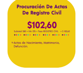 PROCURACIÓN DE ACTAS DE REGISTRO CIVIL