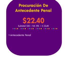 PROCURACIÓN DE ANTECEDENTE PENAL