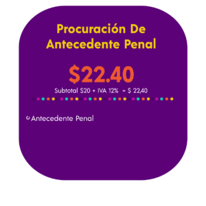 PROCURACIÓN DE ANTECEDENTE PENAL