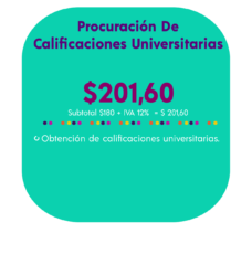 PROCURACIÓN DE CALIFICACIONES UNIVERSITARIAS