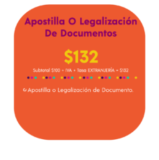 APOSTILLA O LEGALIZACIÓN DE DOCUMENTOS